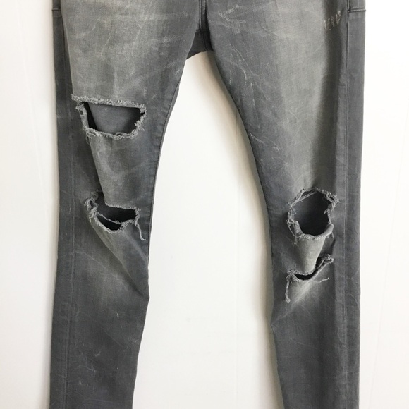 $358 R13 SKATE Slim Skinny Jeans Shredded Size 26 Womens Distressed Pants - Picture 4 of 8
